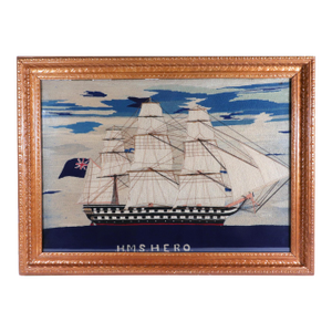 British Sailor's Woolwork of Royal Navy Ship HMS Hero