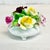 Royal Doulton 1960s Vintage Hollywood Regency English Royal Dolton Bone China Decorative Object Roses. For Sale - Image 4 of 9