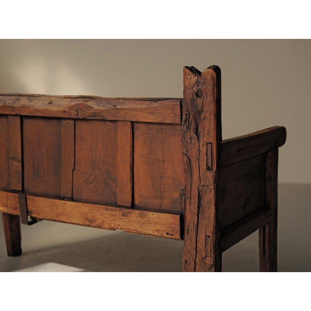 Folk Art Mountain Bench in Wood, Spain, 19th Century For Sale - Image 18 of 18