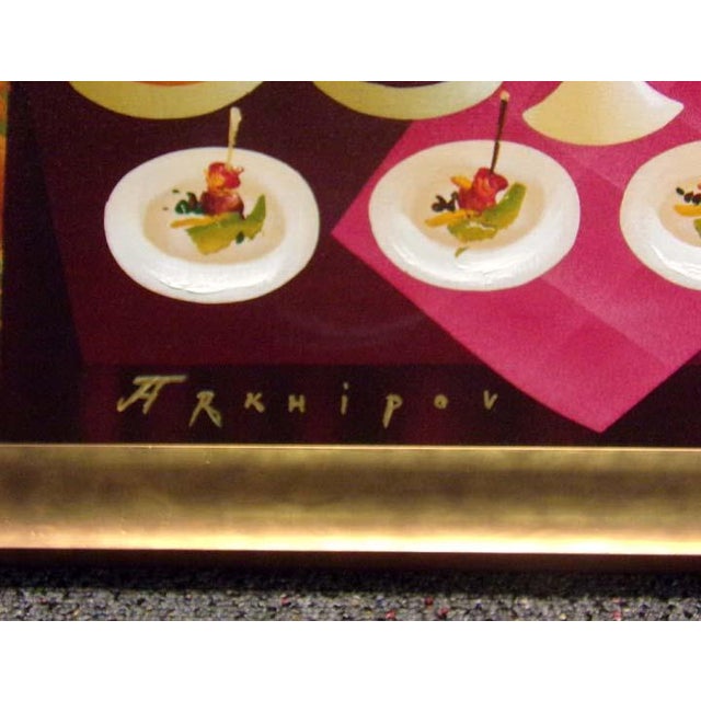 Anton Arkhipov "Gourmet on Gore" Hand Signed Custom Framed Offers Welcome For Sale In Denver - Image 6 of 6