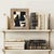 This is a simple bold paper collage in black and ivory set in a vintage salvaged wood frame. The collage is made from...