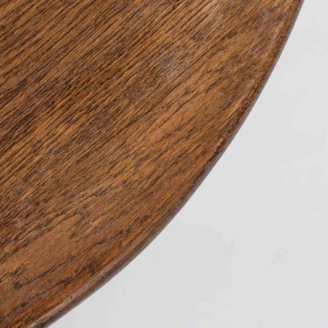 1970s French Chestnut Brown Neo-Renaissance Oak Table in Original Patina For Sale - Image 4 of 15