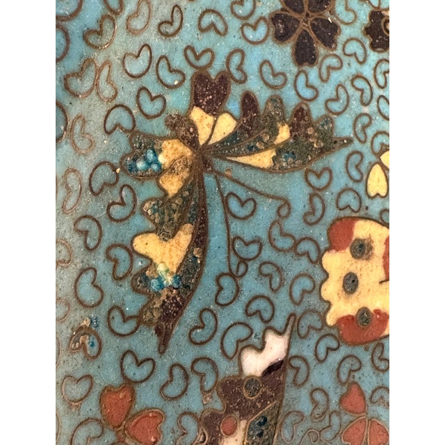 Metal Antique Japanese Kinkozan Totai Shippo Cloisonné Plate, Kyoto For Sale - Image 7 of 15
