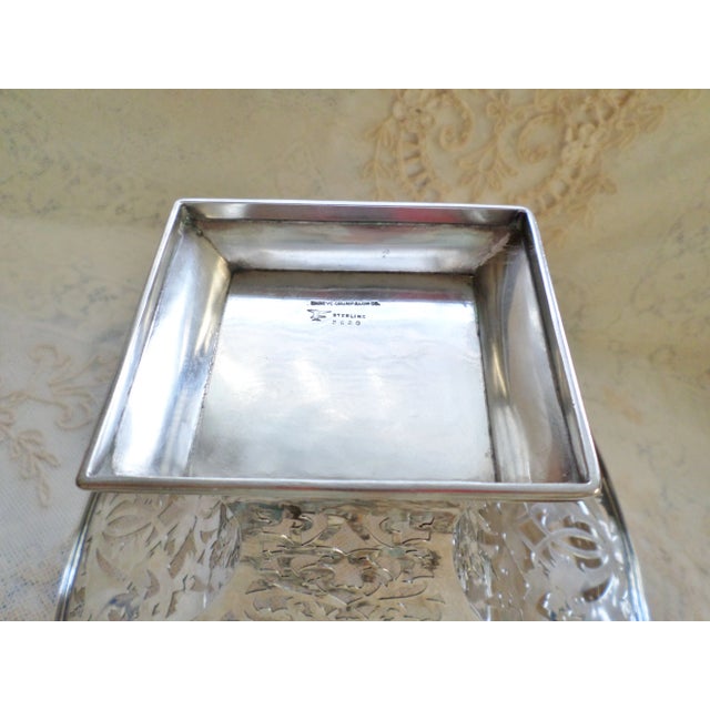 Antique Shreve, Crump & Low Pierced Sterling Silver Brides Basket For Sale - Image 12 of 13