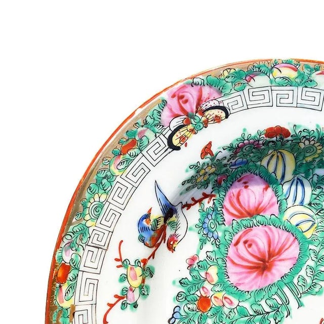 Chinoiserie Ceramic Famille Rose Oval Platter in Pink and Gold Floral Motif For Sale - Image 4 of 6