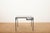 Coffee Table in Black Lacquered Metal Square Tube and Glass Top with Blue Metal Shelf, in Good conditions. Designed 1950...