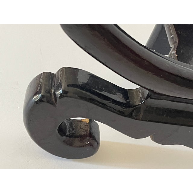 Vintage Chinese lacquered wood picture stand.