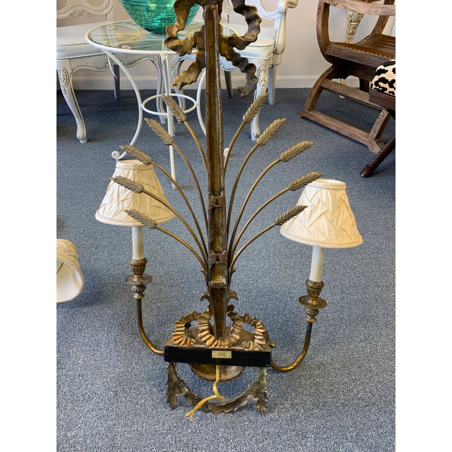 Metal Vintage Large La Barge Hollywood Regency Style Brass 2-Light Wall Sconces - A Pair For Sale - Image 7 of 11