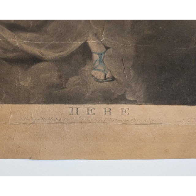Antique 1785 Hand Colored Engraving Mrs Musters Hebe After Sir Joshua Reynolds For Sale In New York - Image 6 of 7