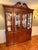 Vintage Ethan Allen Georgian Flame Mahogany Lighted Breakfront Cabinet For Sale In New York - Image 6 of 12