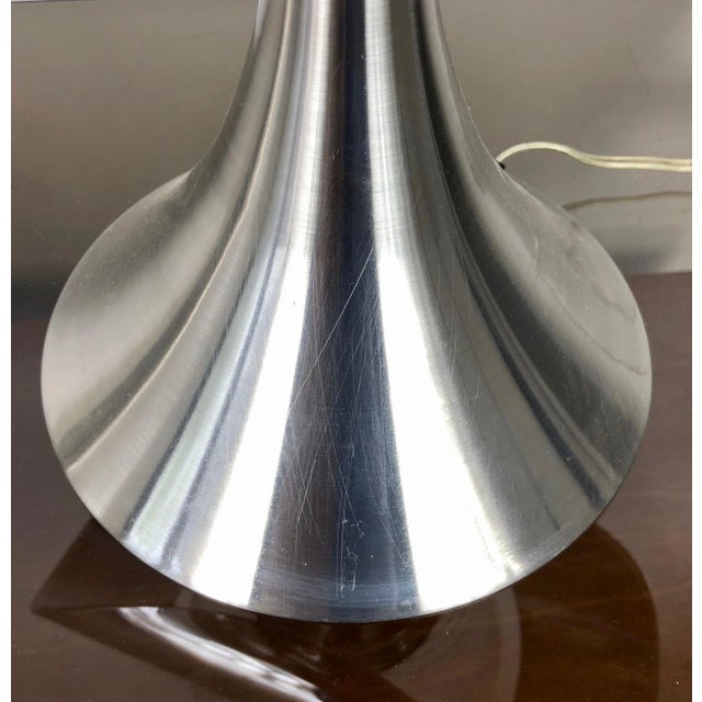 Silver Chrome, Steel & Glass Table Lamp, Italy, 1970s, Set of 2 For Sale - Image 8 of 11