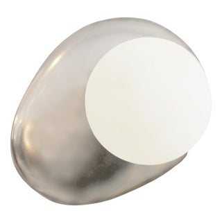 Organic Murano Glass Wall Light with Opaline Diffuser, Italy, 1970s For Sale