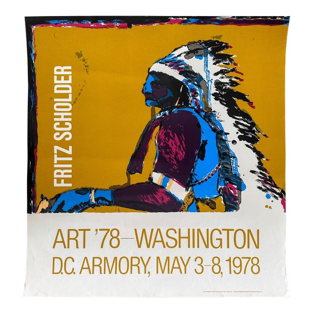 Original Fritz Scholder 'Art '78" Exhibition Silkscreen Poster For Sale