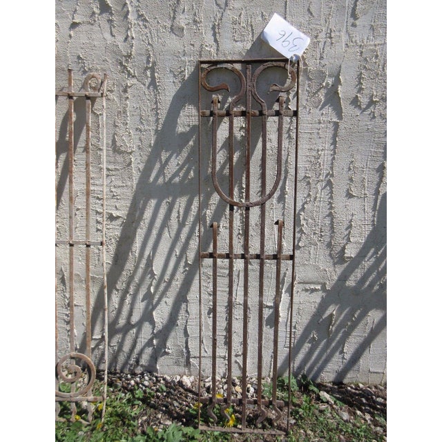 1900 - 1909 Antique Victorian Iron Gate Window Garden Fence Architectural Salvage Door For Sale - Image 5 of 6