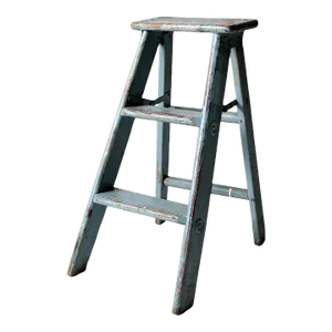 Vintage Wooden Blue Step Ladder