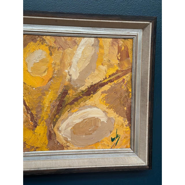 Yellow Composition, 1960s, Oil Painting on Panel, Framed For Sale - Image 5 of 13