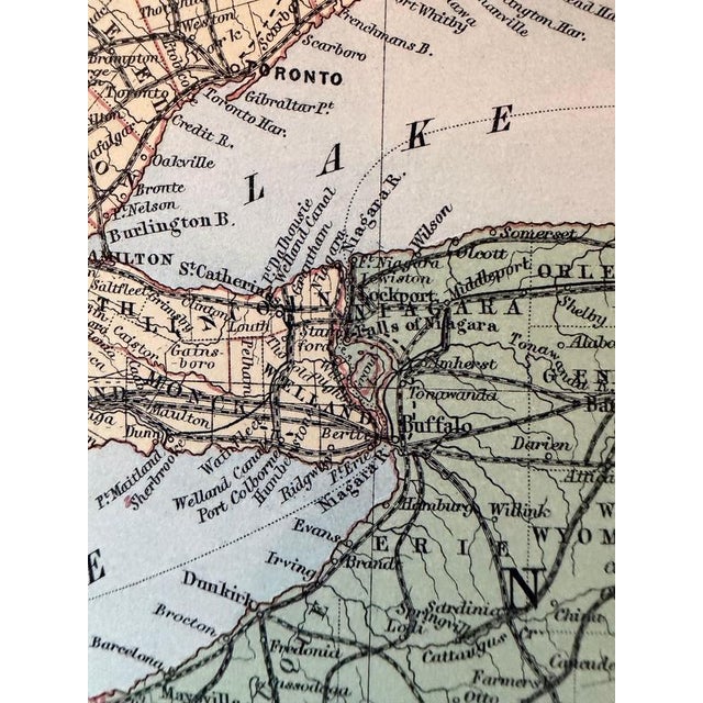 Antique Map of Northern by Bartholomew, 1882 For Sale - Image 4 of 12