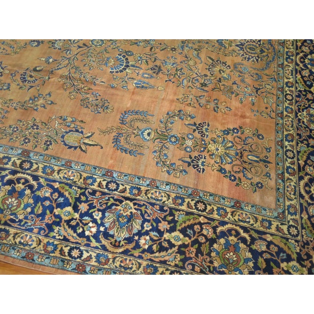 Zabihi Collection Oversize Antique Persian Yazd Carpet For Sale In New York - Image 6 of 6