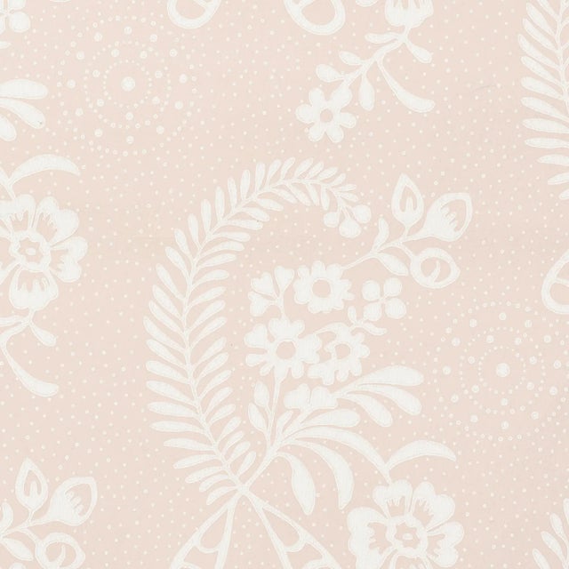 Derived from a handblock document, this beautiful surface printed wallpaper is a delicate design with subtle tonal...
