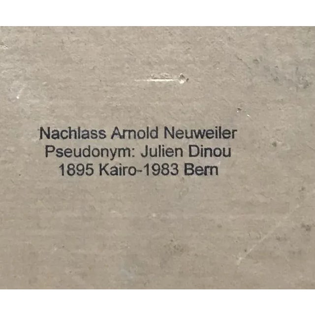 Julien Dinou, Pleine Lune, 1951, Oil on Cardboard For Sale - Image 8 of 10