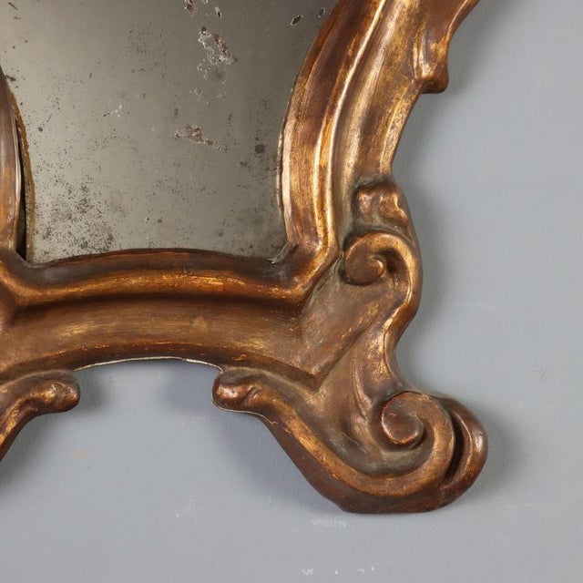 Baroque Giltwood Mirrors, Italy, 18th Century, Set of 2 For Sale - Image 5 of 10