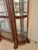 Chocolate Vintage Hand Carved Display Cabinet Curio With Claw Feet For Sale - Image 8 of 11