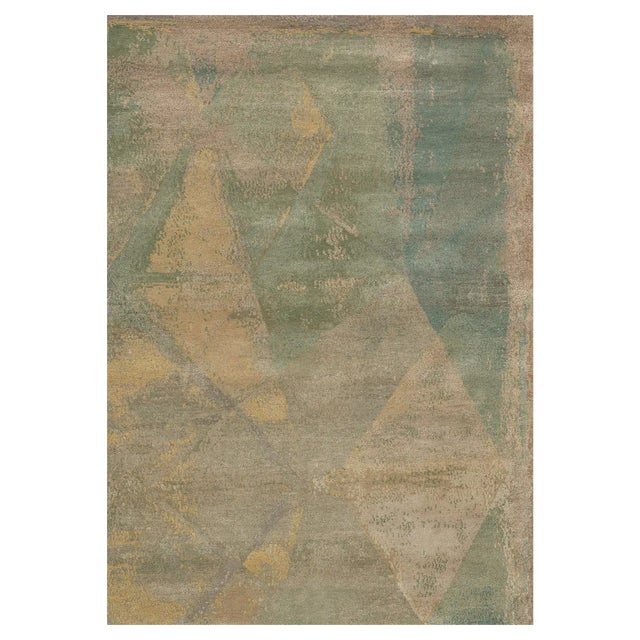 Hand-Knotted Abstract Angles Rug from DSV Carpets For Sale