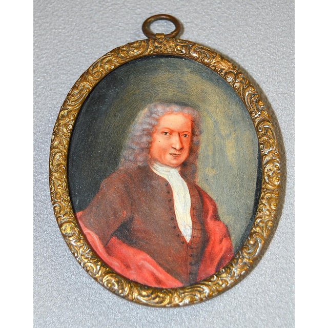 Mid 18th Century Miniature Portrait, 1743, Painting, Framed For Sale - Image 5 of 7