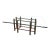 Glass and Bamboo Dining Table For Sale