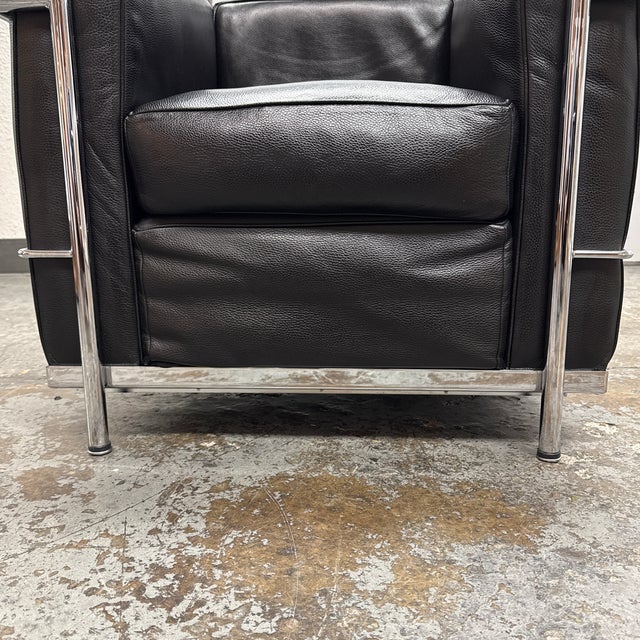 Le Corbusier Style Cube Lounge Chair For Sale - Image 9 of 12