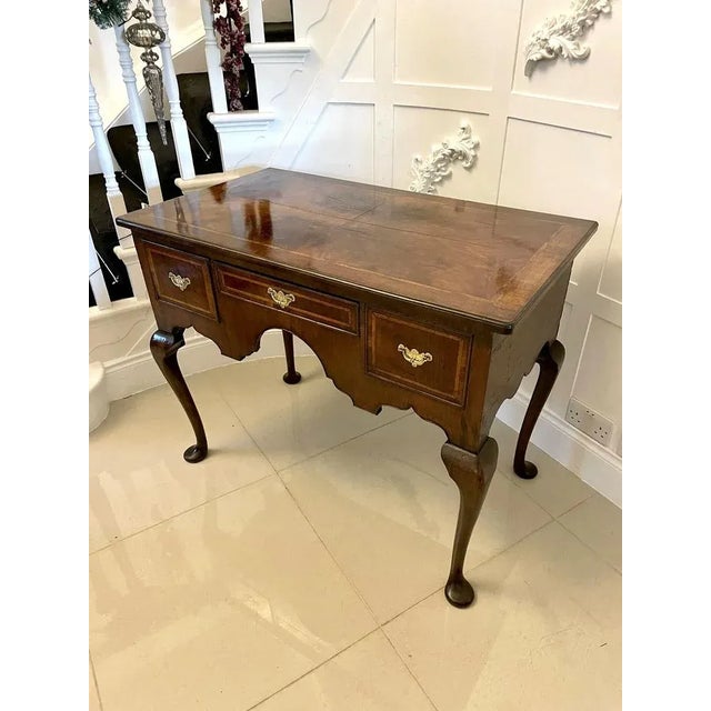 Wood Large Antique Queen Anne Walnut Lowboy, 1710s For Sale - Image 7 of 13