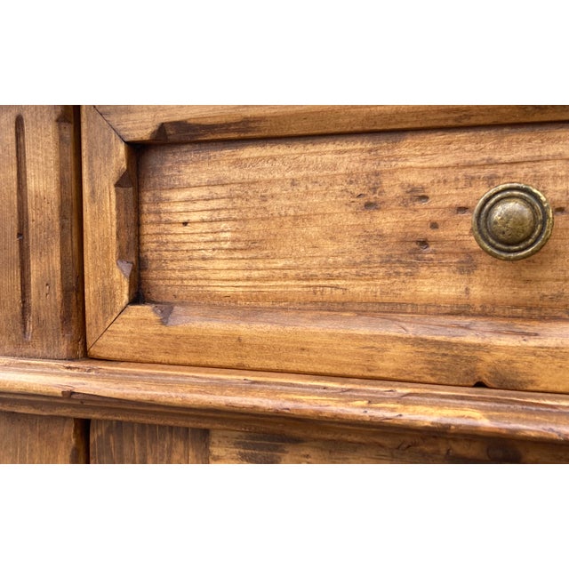 Pine Nightstand With One Door and One Drawer For Sale - Image 15 of 15