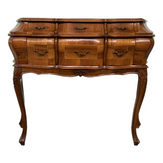 Baroque-Style Console Table with Six Drawers, 1950s For Sale