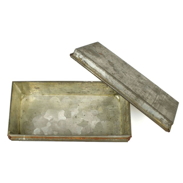 Mid 20th Century Handmade Galvanized Metal Box Chairish