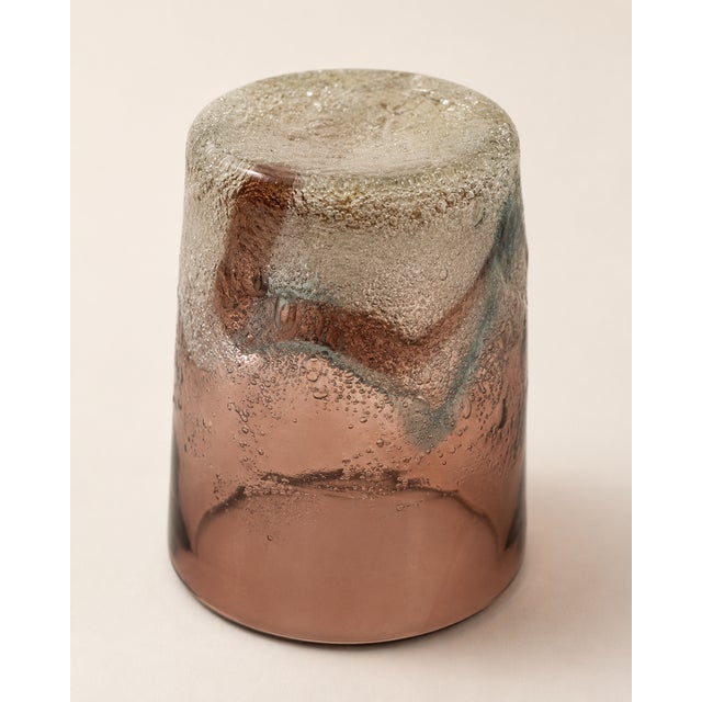 Early 21st Century Ryukyu Bubble Glass Tumblers by Seiichiro Inamine, Set of 2 For Sale - Image 5 of 13