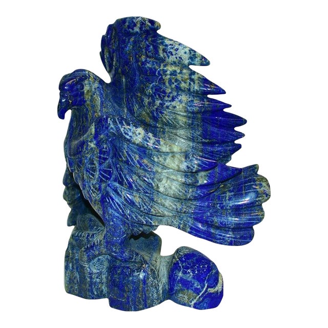 Lapis Lazuli Eagle Sculpture Large Natural Gemstone Statue For Sale