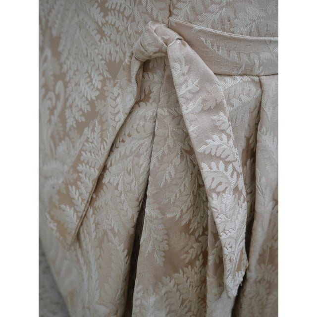 Ethan Allen Off White Damask Upholstered Rolled Arm Sofa For Sale In Philadelphia - Image 6 of 18