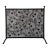 Vintage Botanical Ivy Scroll Design Blackened Steel Fireplace Screen For Sale