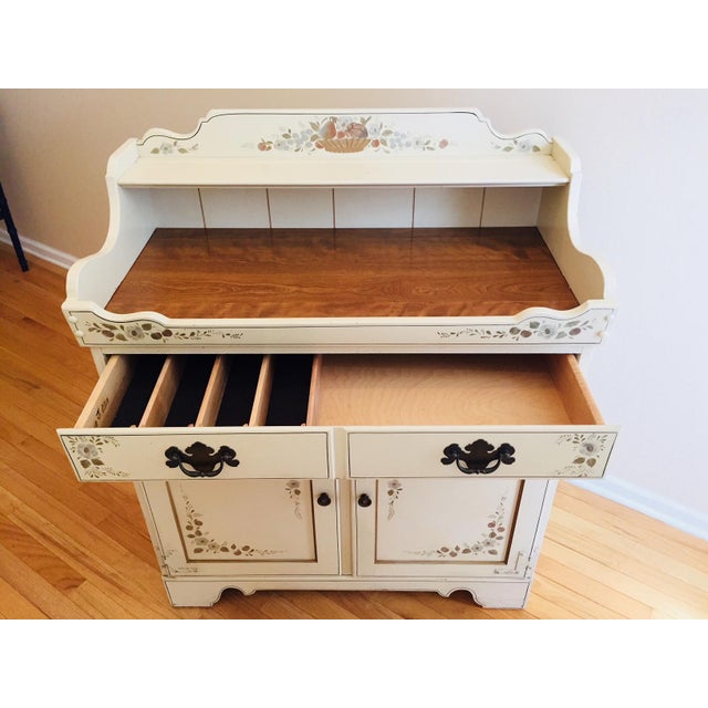 Ethan Allen Heirloom Hitchcock Stenciled Dry Sink Bar Chairish