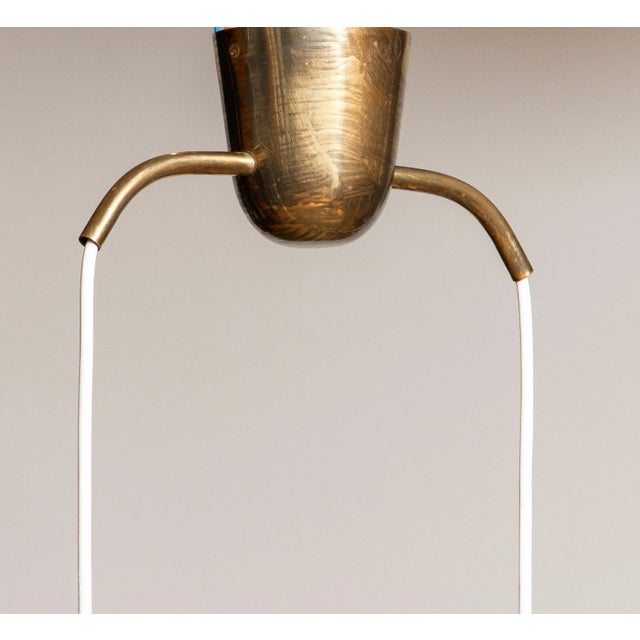 Glass Glass Pendants in Olive Green by Maria Lindeman for Idman Oy, Finland, 1950 For Sale - Image 7 of 9