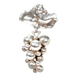 Vintage Georg Jensen Sterling Silver "Grapes" Brooch or Pin No. 217b