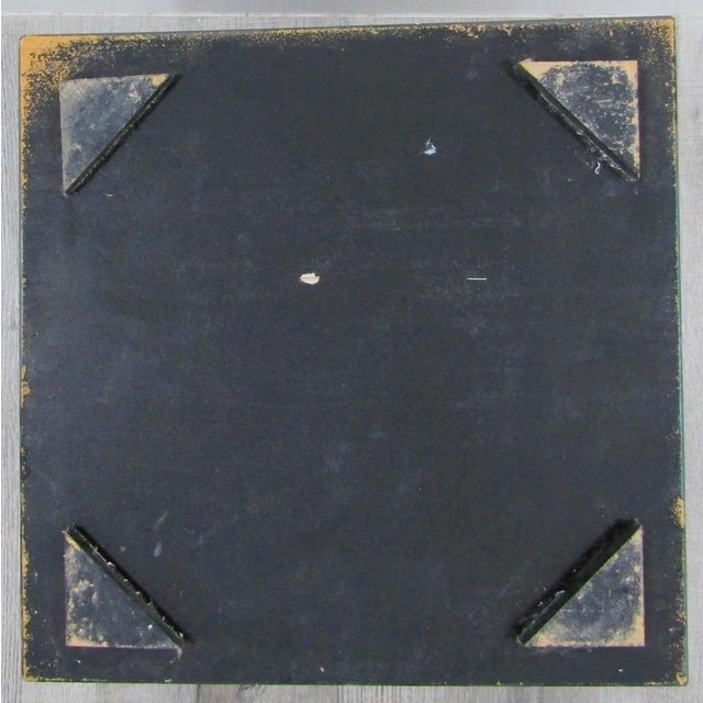 Vintage Asian Art Deco Style Painted Pedestal Side Table by John Wo l For Sale - Image 12 of 12