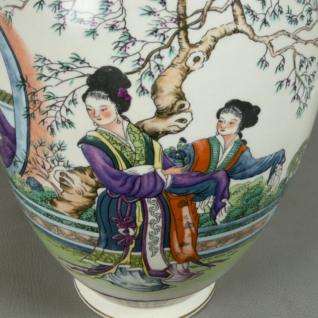 Oriental Vases in Japanese Polychrome Ceramic, Set of 3 For Sale - Image 10 of 13