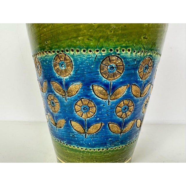 Mid-Century Modern 1960s Vintage Mid-Century Modern Bitossi Italian Ceramic Pottery Vase Italy for Rosenthal-Netter Inc. For Sale - Image 3 of 9
