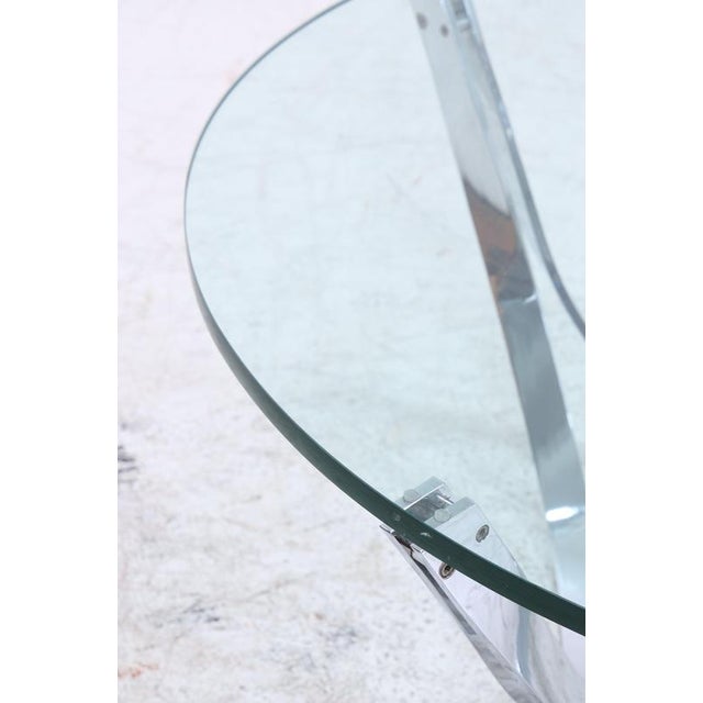 Metal Mid-Century Glass Coffee Table with Chrome Frame by Werner Lindner for Bacher For Sale - Image 7 of 12