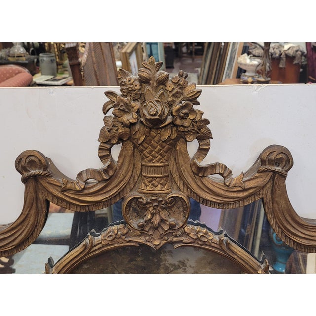 Beautiful Antique French Rococo Trumeau Mirror For Sale - Image 4 of 16