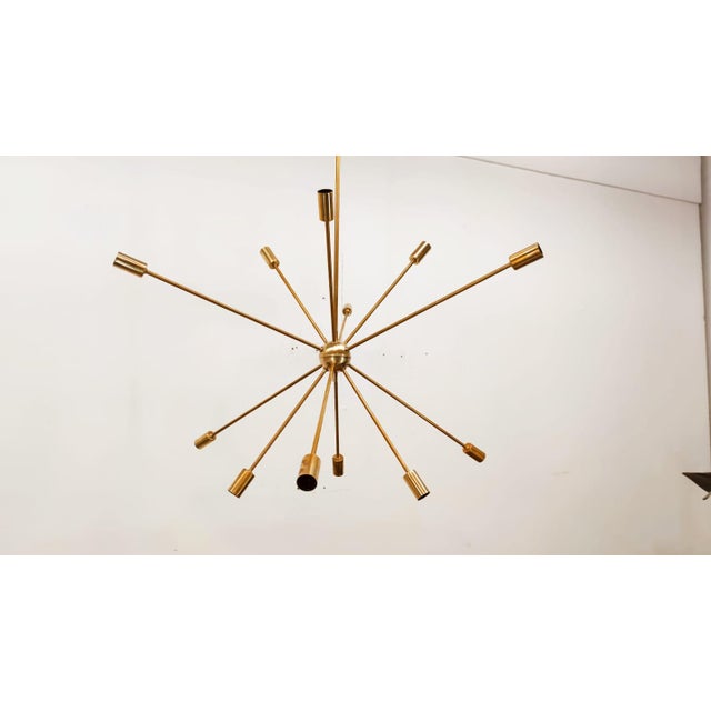 Gold Sputnik Ceiling Lamp from Stilnovo, 1970s For Sale - Image 8 of 14