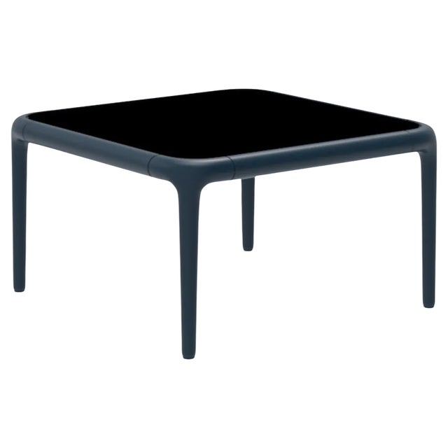 Xaloc Navy Coffee Table 50 with Glass Top by Mowee For Sale