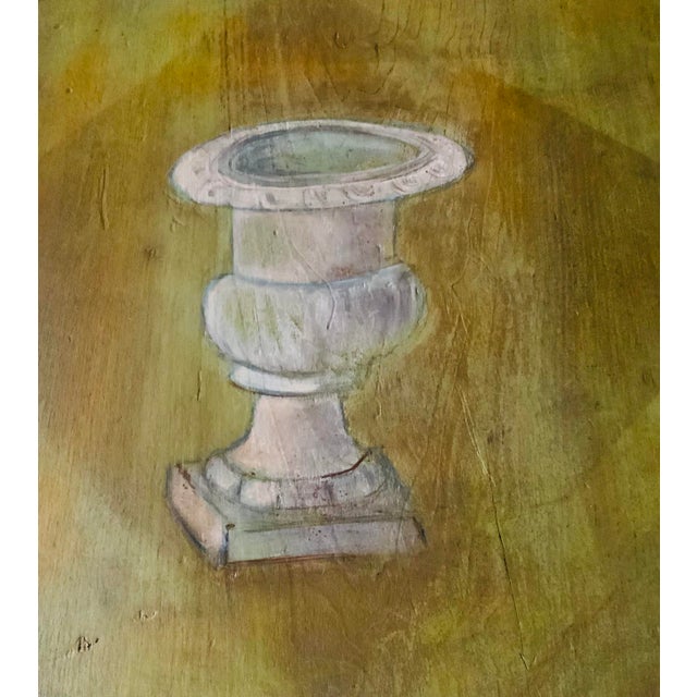 Charming French Oil on Wood Still Life Painting , 15" Square For Sale - Image 9 of 12