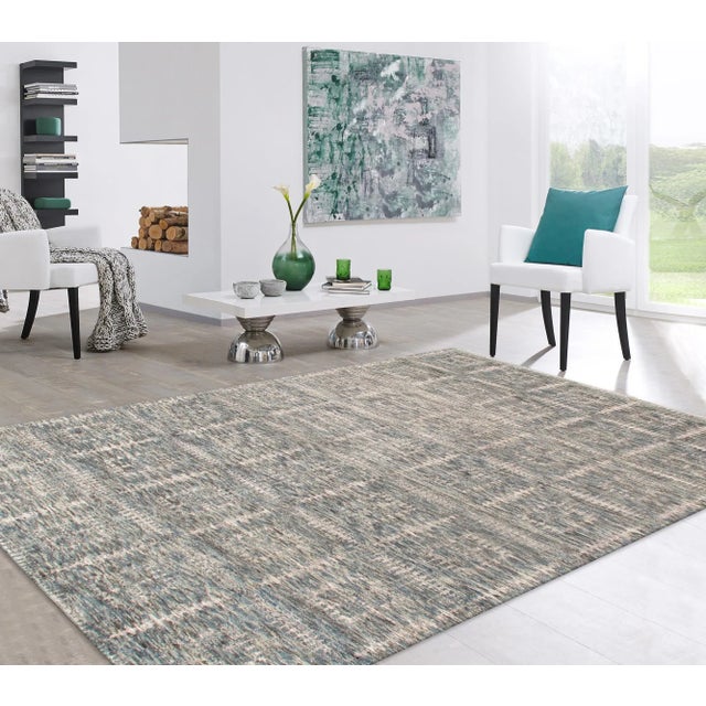 Pasargad Home Transitional Collection Hand-Knotted Wool Area Rug For Sale In New York - Image 6 of 7